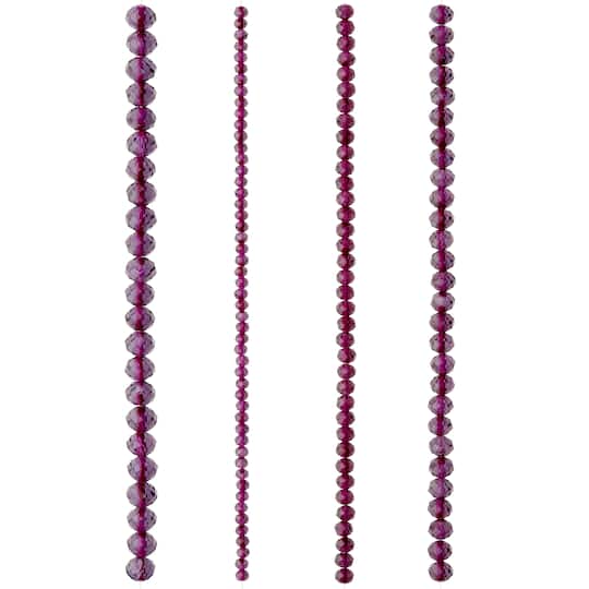 Purple Faceted Glass Round Beads by Bead Landing™